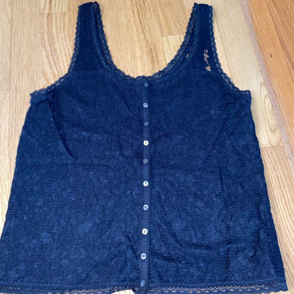 Hollister Tops - Hollister Navy Lace Tank Top